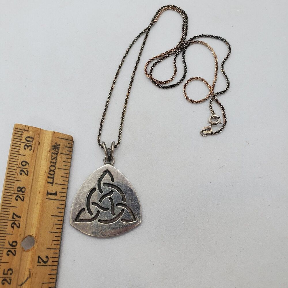 Sterling Silver Alaska Pendant Necklace 20" with Popcorn Chain 925